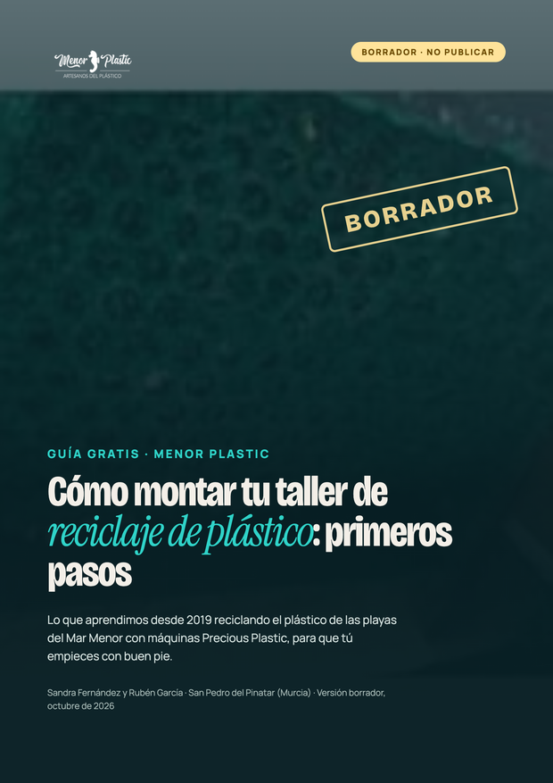 Portada de la guía «Cómo montar tu taller de reciclaje de plástico: primeros pasos»